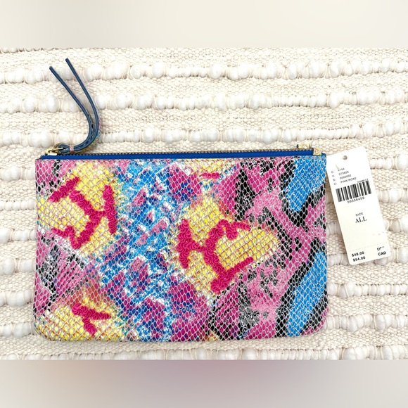 Anthropologie Sequined Snake-Printed Clutch - Picture 6 of 9